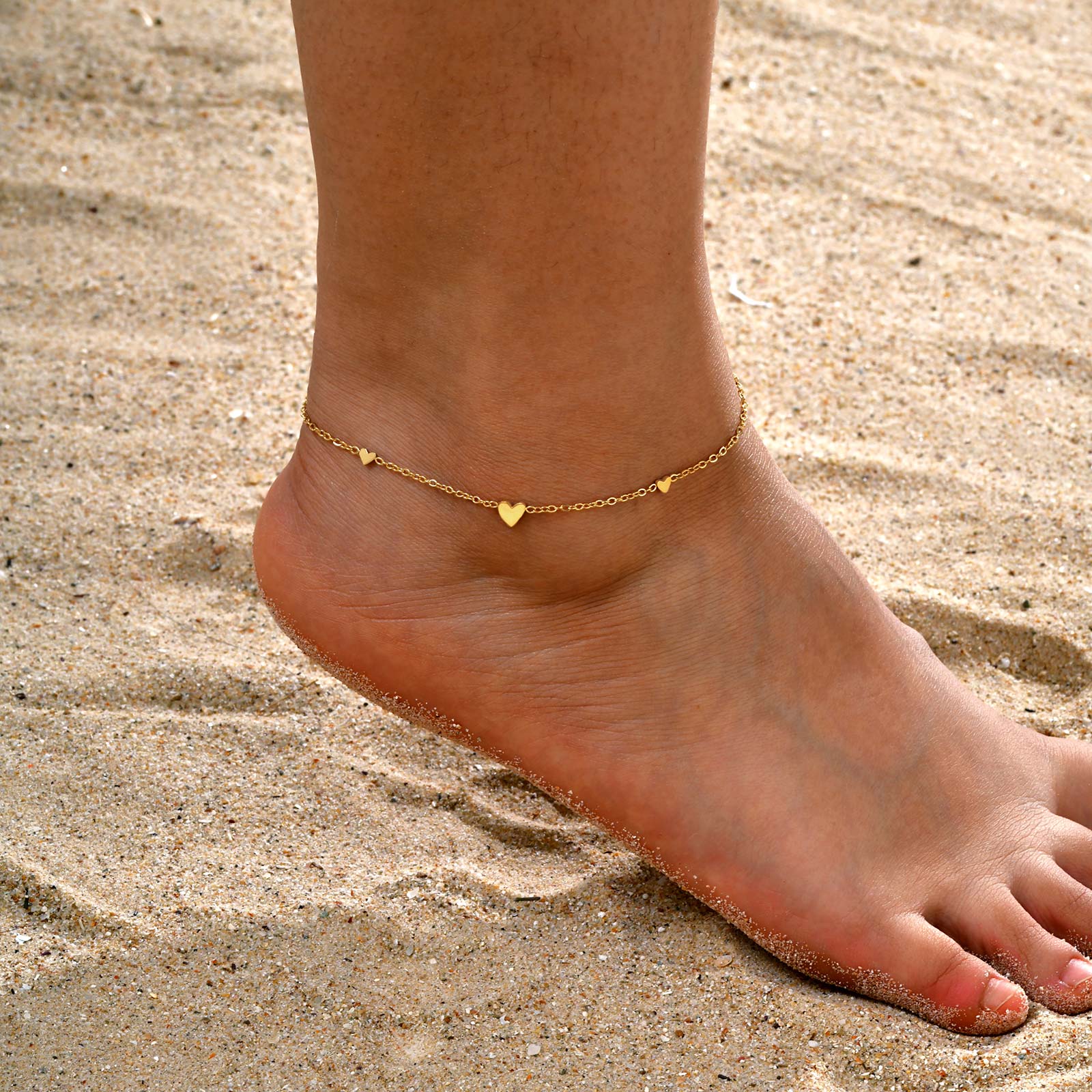 Stainless Steel Heart Anklets  - đánh giá và giá Jc Jewelry & Watches Photos