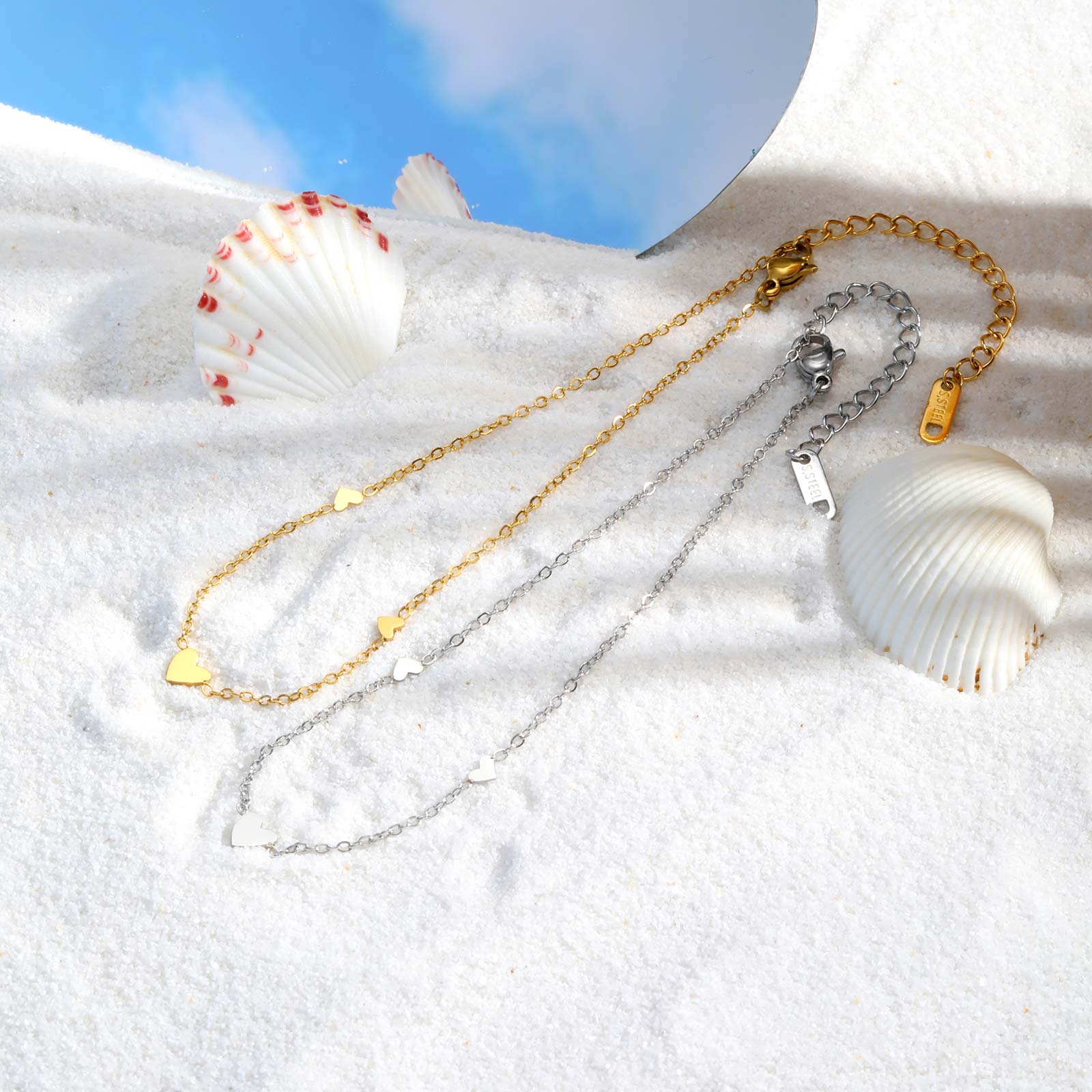 Stainless Steel Heart Anklets  - đánh giá và giá Jc Jewelry & Watches Photos