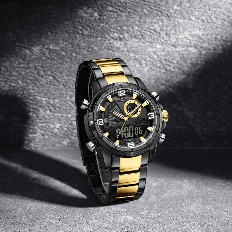 NAVIFORCE Men Dual Display Wat - đánh giá và giá Watch Display Box